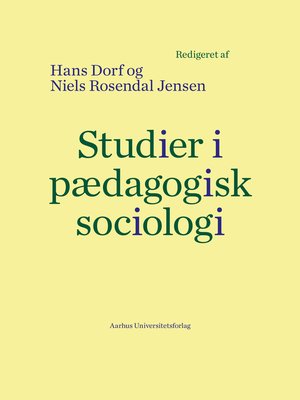 cover image of Studier i pædagogisk sociologi